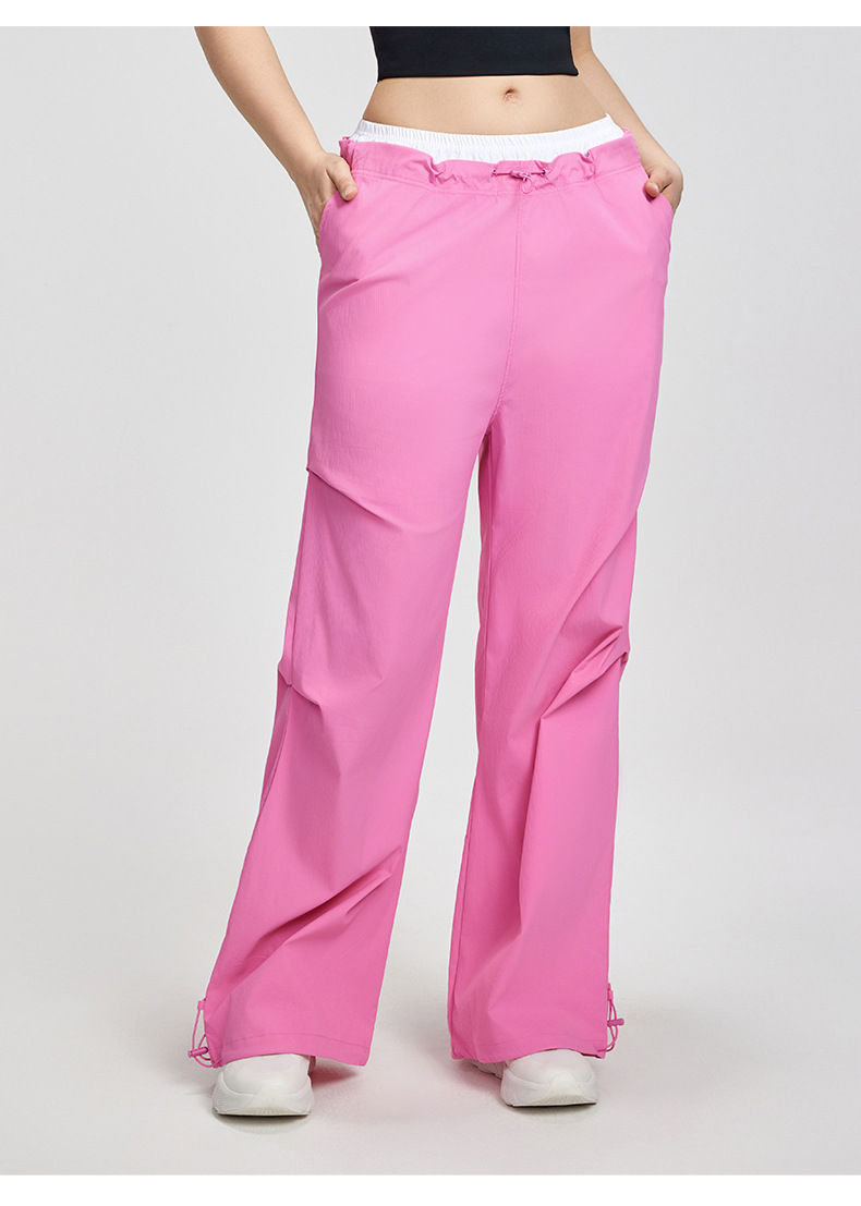 High-Waisted Drawstring Plus Size Outdoor Utility Casual Pants DWL215159