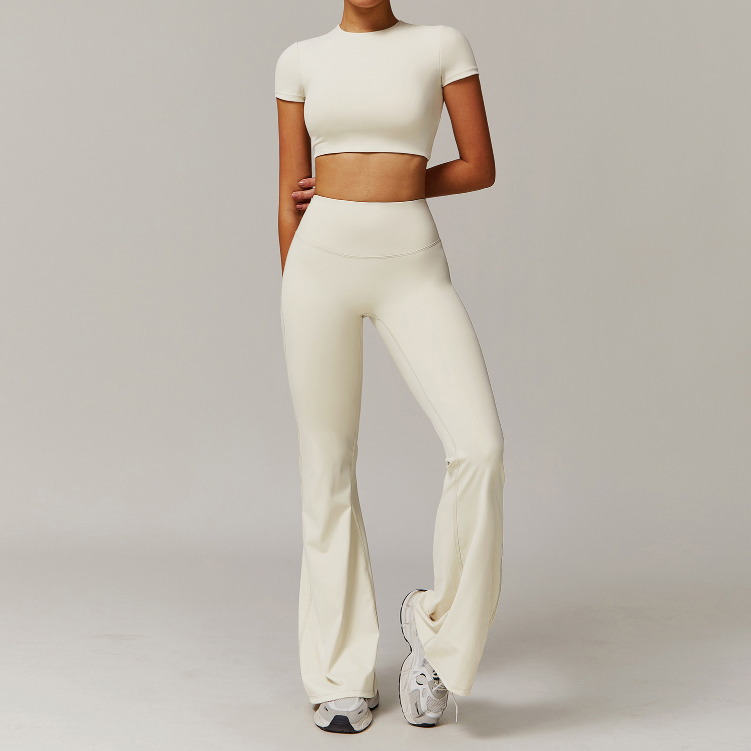Quick Dry Tight Yoga Half-Sleeve Set 9172