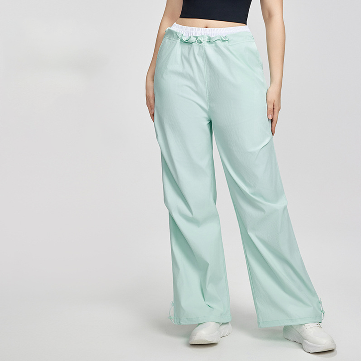 High-Waisted Drawstring Plus Size Outdoor Utility Casual Pants DWL215159