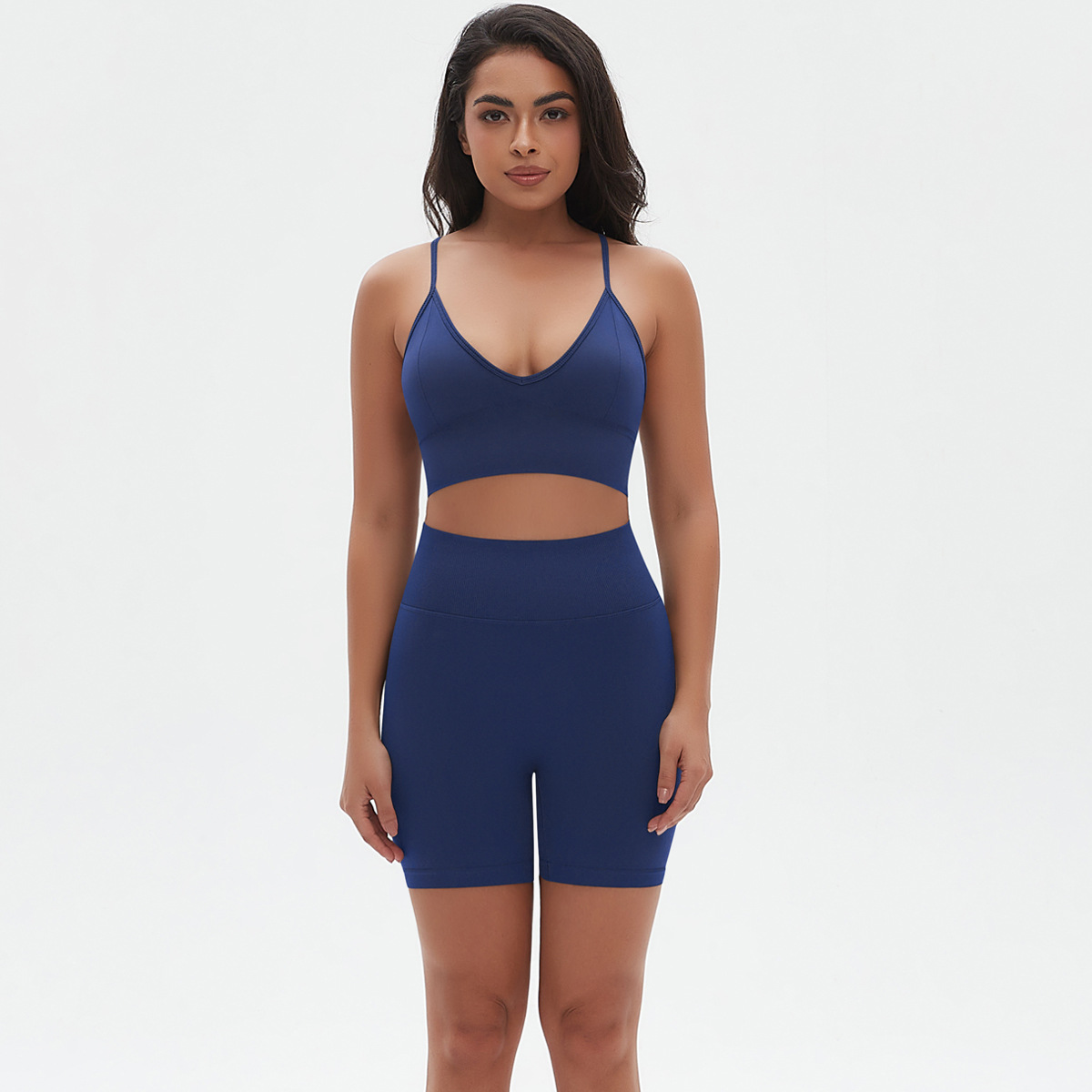  Spaghetti Straps Backless Sports Bra Set 6666