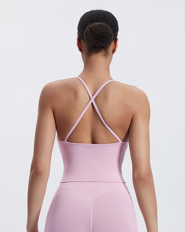Women's Feel Underwear Strappy Crossed Yoga Wear Bra Worn Outside SKL-LQ5018