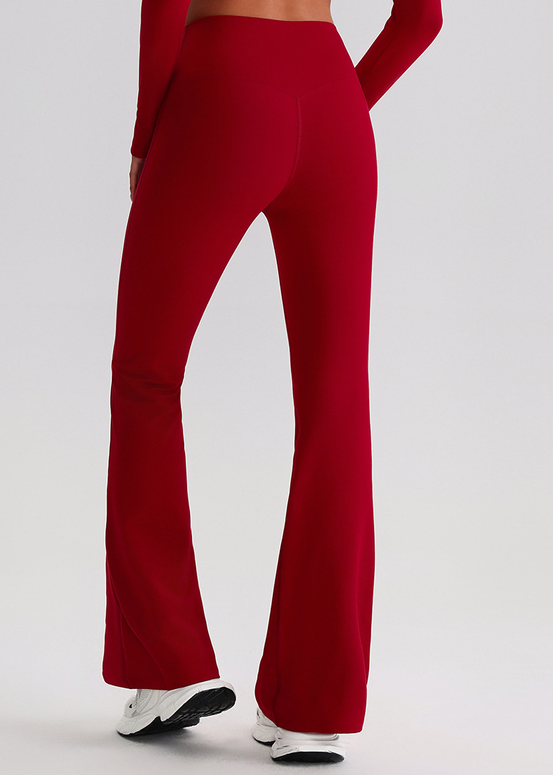 Crossed Waists Yoga Pants Breathable Flared Leggings SKL-LQ8007