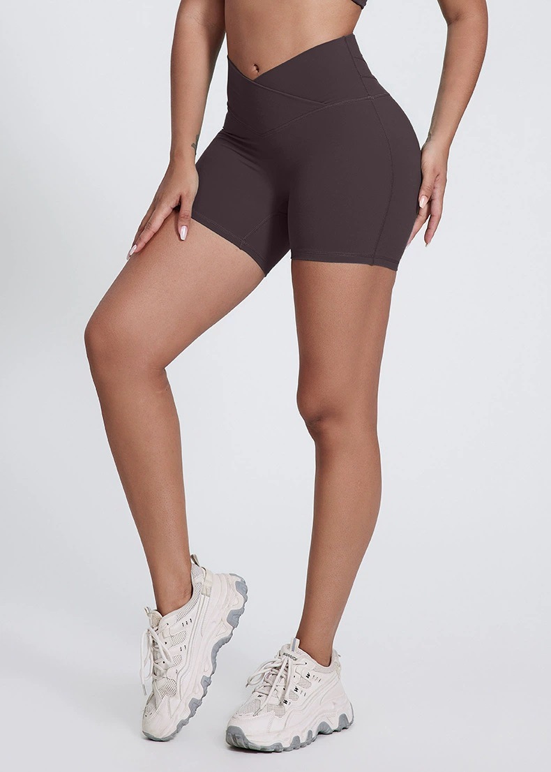 Elastic High-waisted Running Fitness Shorts SKL-LQ5023