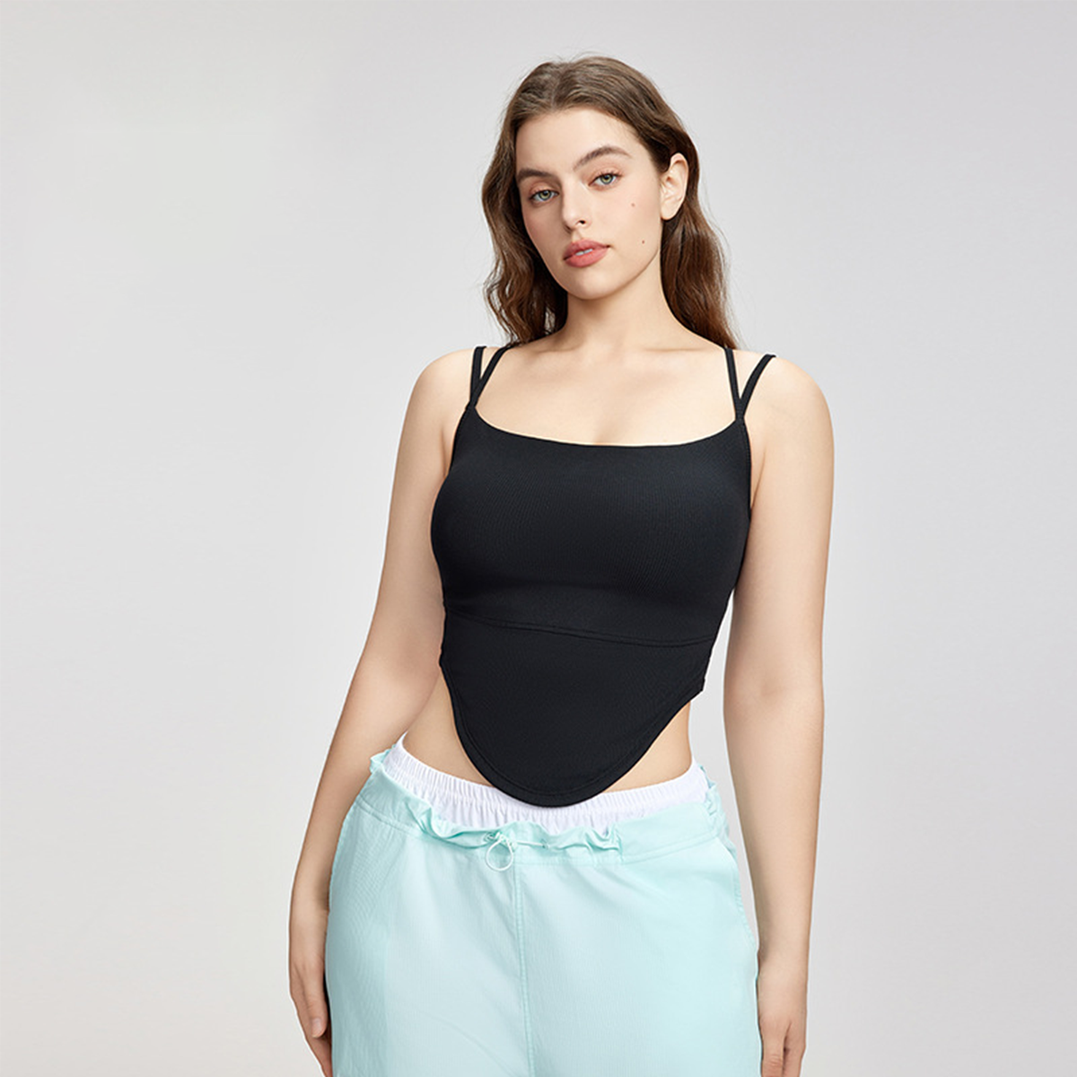 Plus-Size Waist-Cinching Slimming Yoga Sports Bra  DWC215434