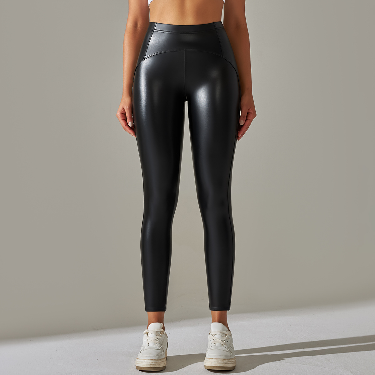 Tight PU Leather Pants Yoga Fitness Pants 6616
