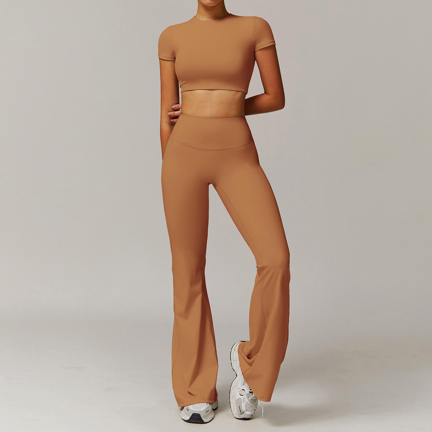 Quick Dry Tight Yoga Half-Sleeve Set 9172