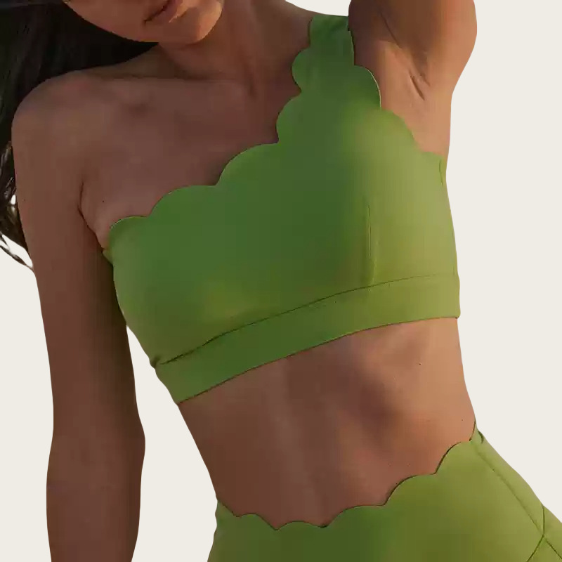  Single - Shoulder Strap Detachable Cup Sports Underwear Bra for Women SKL-FNK202414