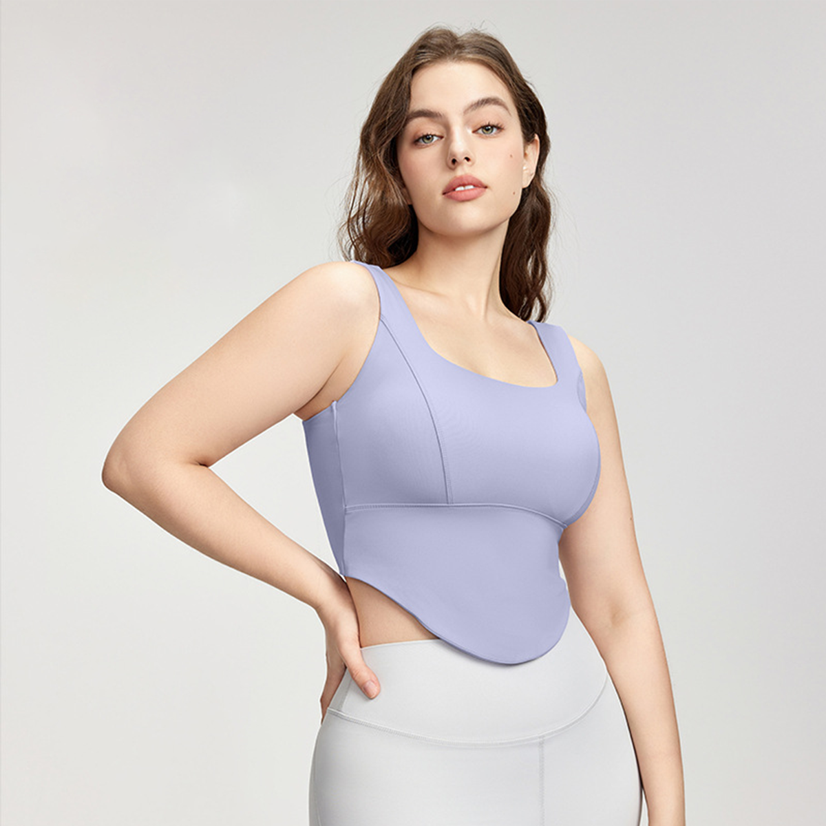 Solid Color Plus-Size Yoga Vest DWB215155