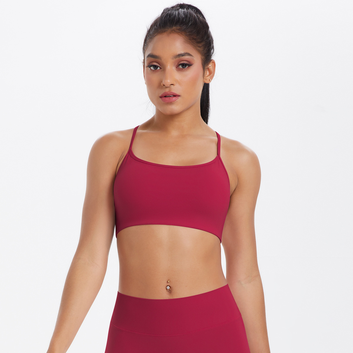 Cross-strapped Breathable Yoga Bra Vest 7112