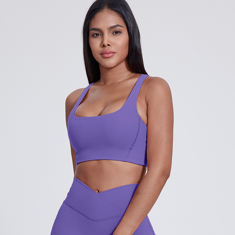Square - neck I - shaped - back Yoga Fitness Bra SKL-LQ5007