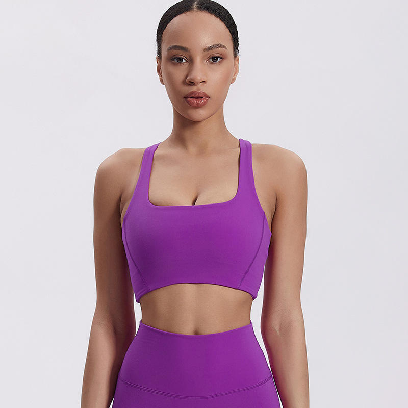 Square - neck I - shaped - back Yoga Fitness Bra SKL-LQ5007