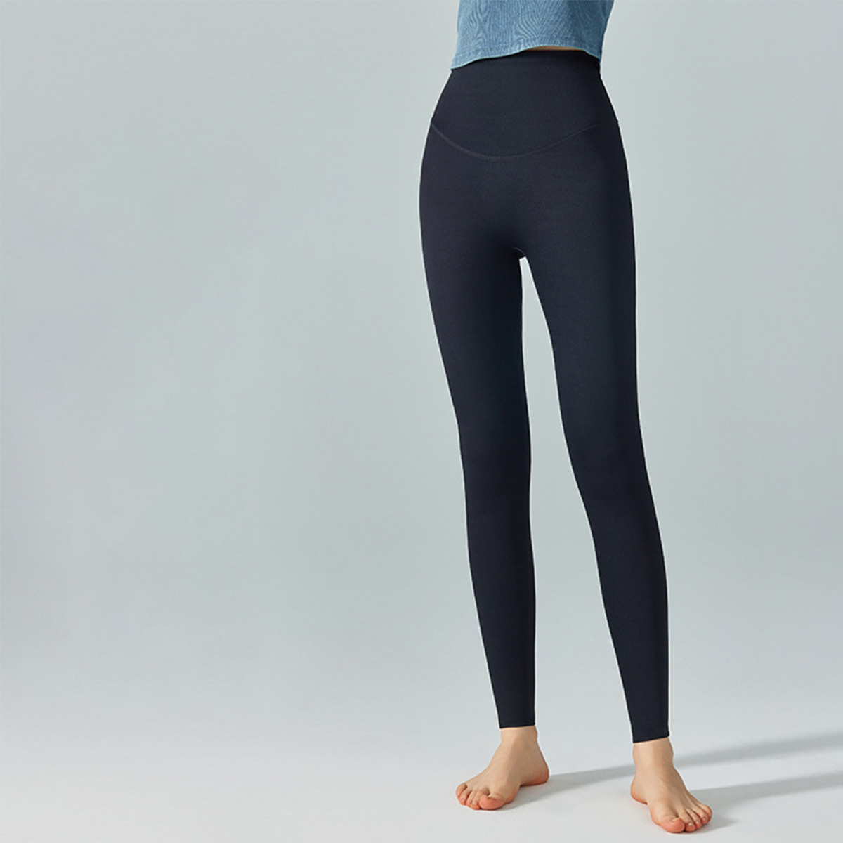 High-Waisted Butt-Lifting Reflective-Printed Yoga Leggings DWUS124050 