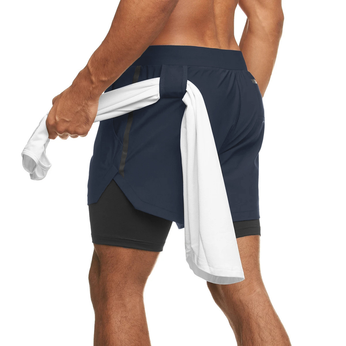 Men's Double-Layer Breathable Athletic Shorts DK36