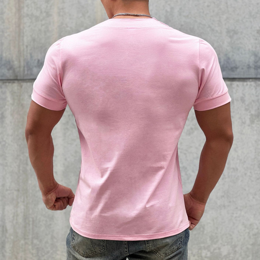 Men's Loose V-Neck Short-Sleeve T-Shirt V100