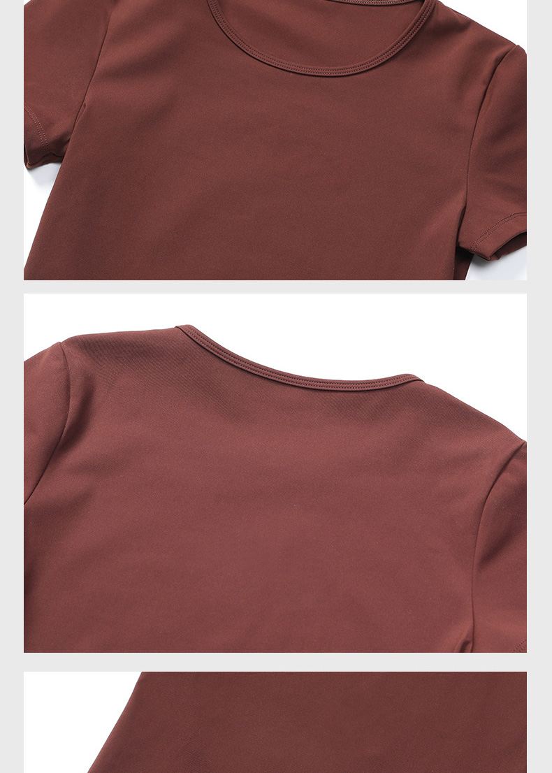 Short-sleeved Round-neck Sports T-shirt Running Fitness Top SKL-LQ8015