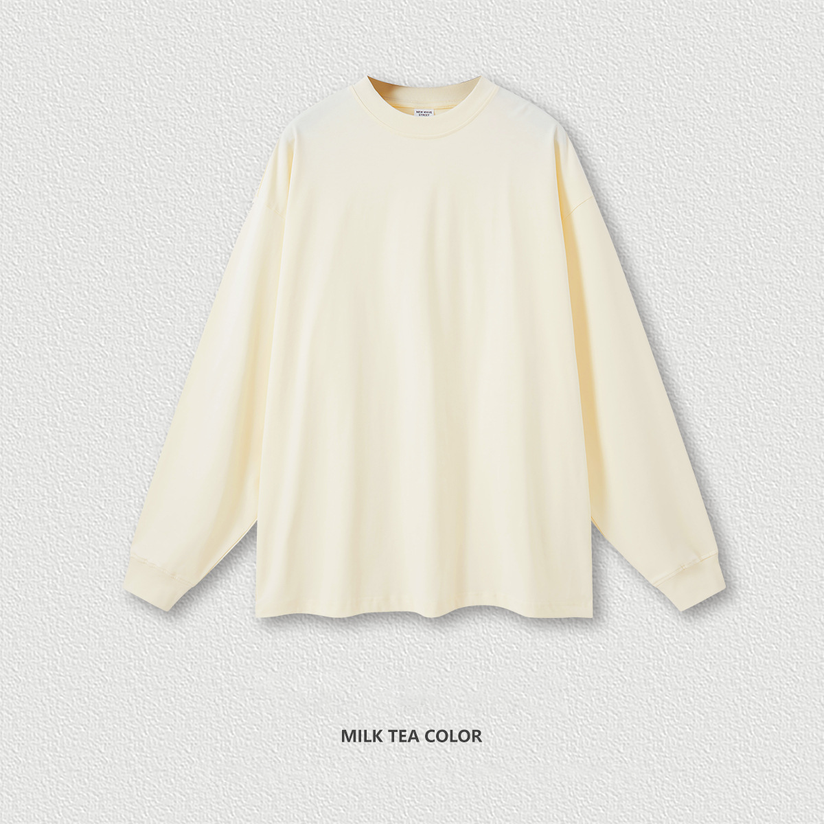  Basic Long Sleeve Solid Color Loose T-Shirt BEW0186