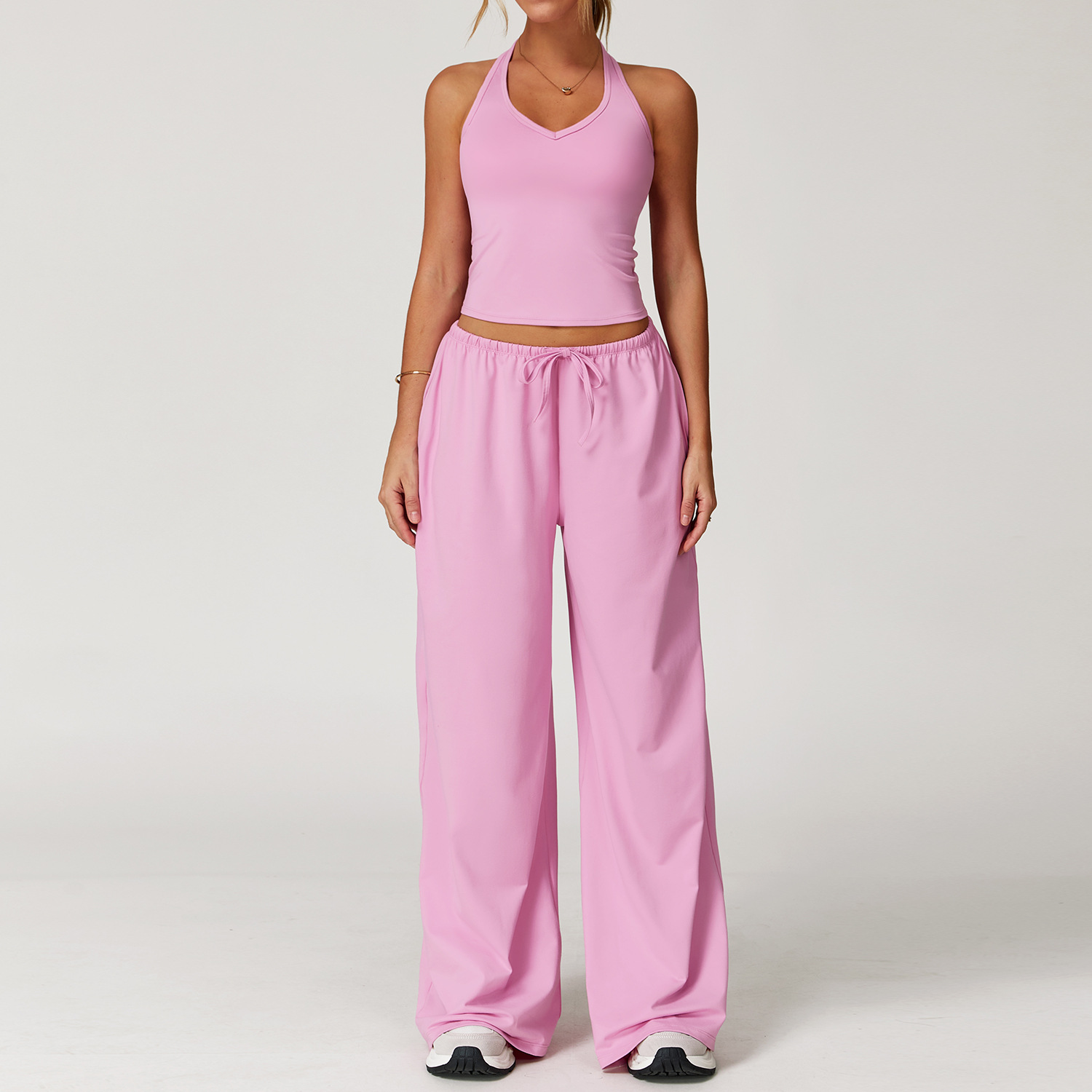 Quick dry Beautiful Back Halter Yoga Set 3058