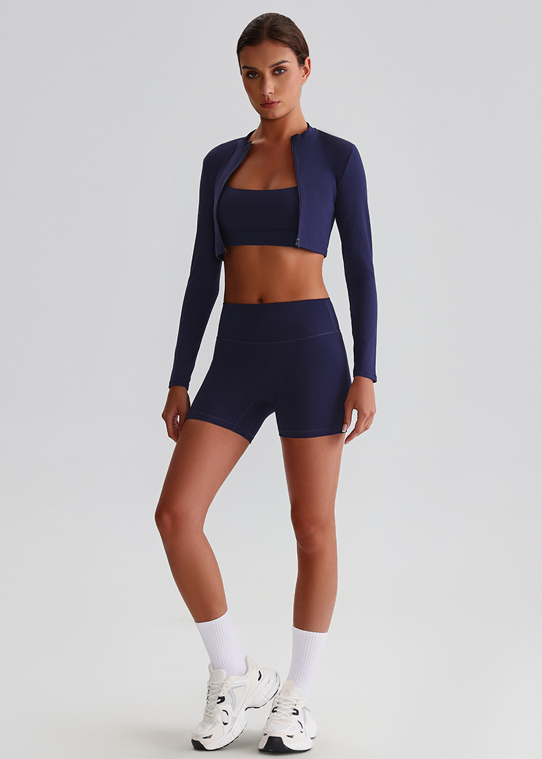 High-waisted Three-quarter Pants Seamless Slimming Fitness Shorts SKL-LQ8005