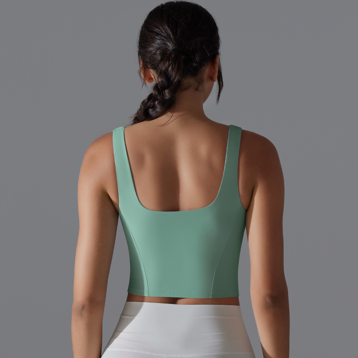 All-in-One Fixed Cup Women's Sleeveless Yoga Vest 7058
