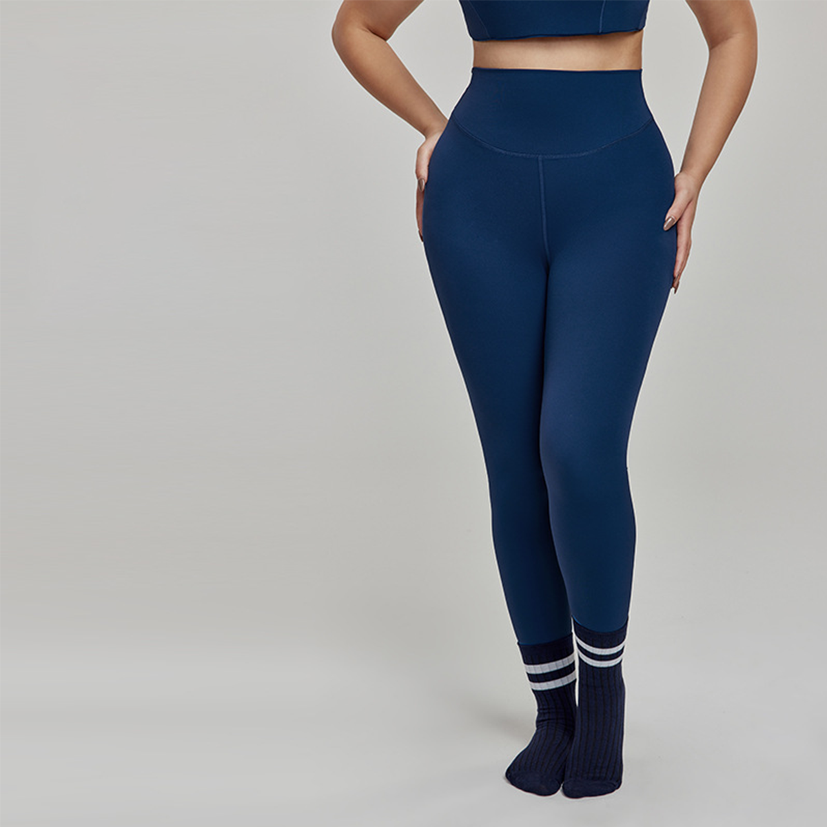 High-Waisted Tummy-Control Plus-Size Yoga Pants  DWP215014