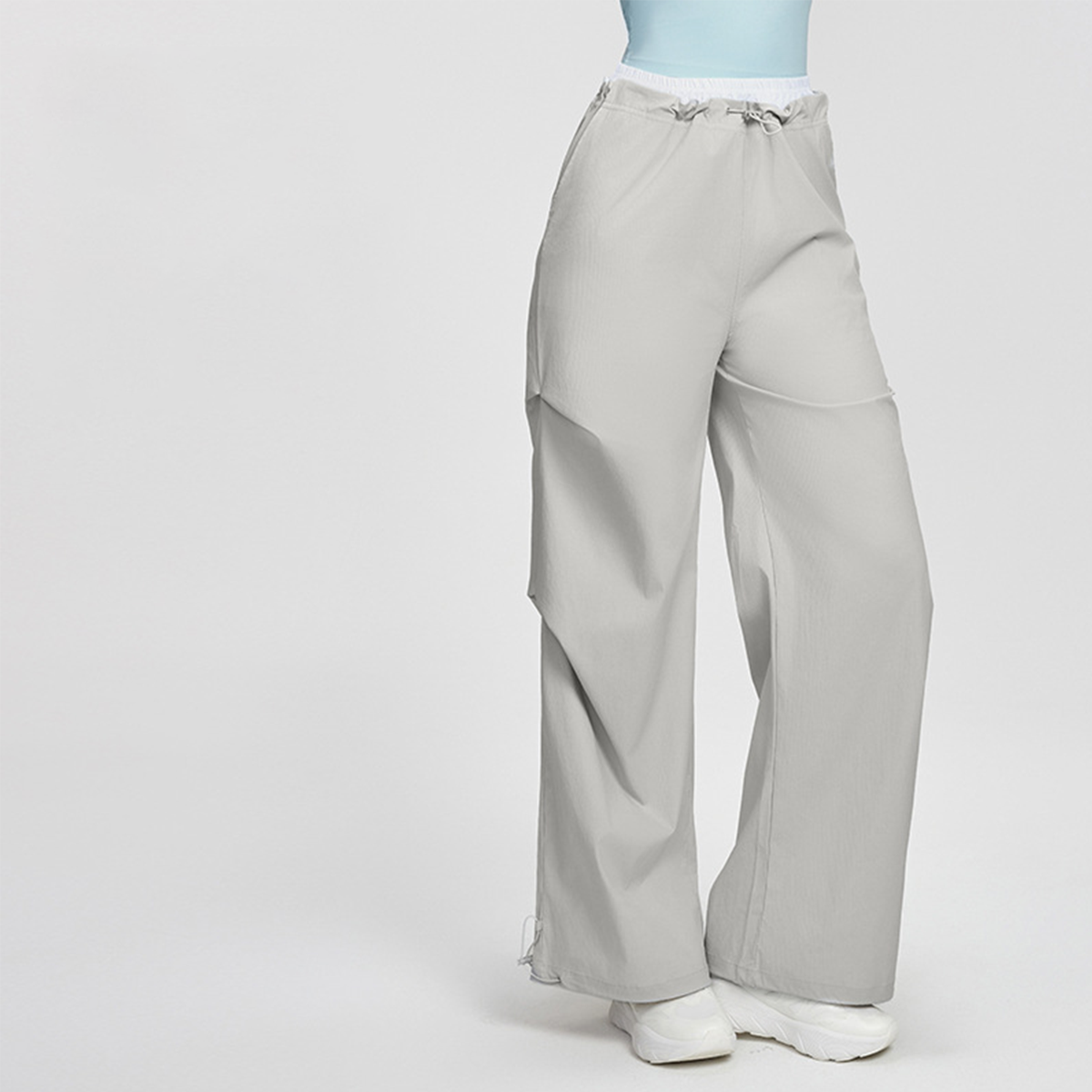 High-Waisted Drawstring Plus Size Outdoor Utility Casual Pants DWL215159