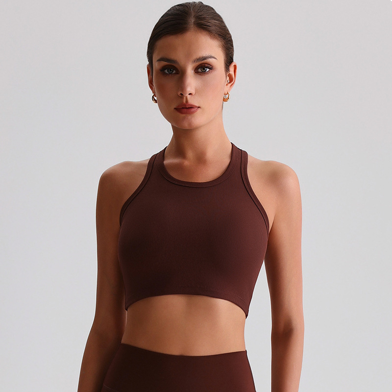 Ribbed Pilates Yoga Fitness Sleeveless Vest SKL-LQ7001