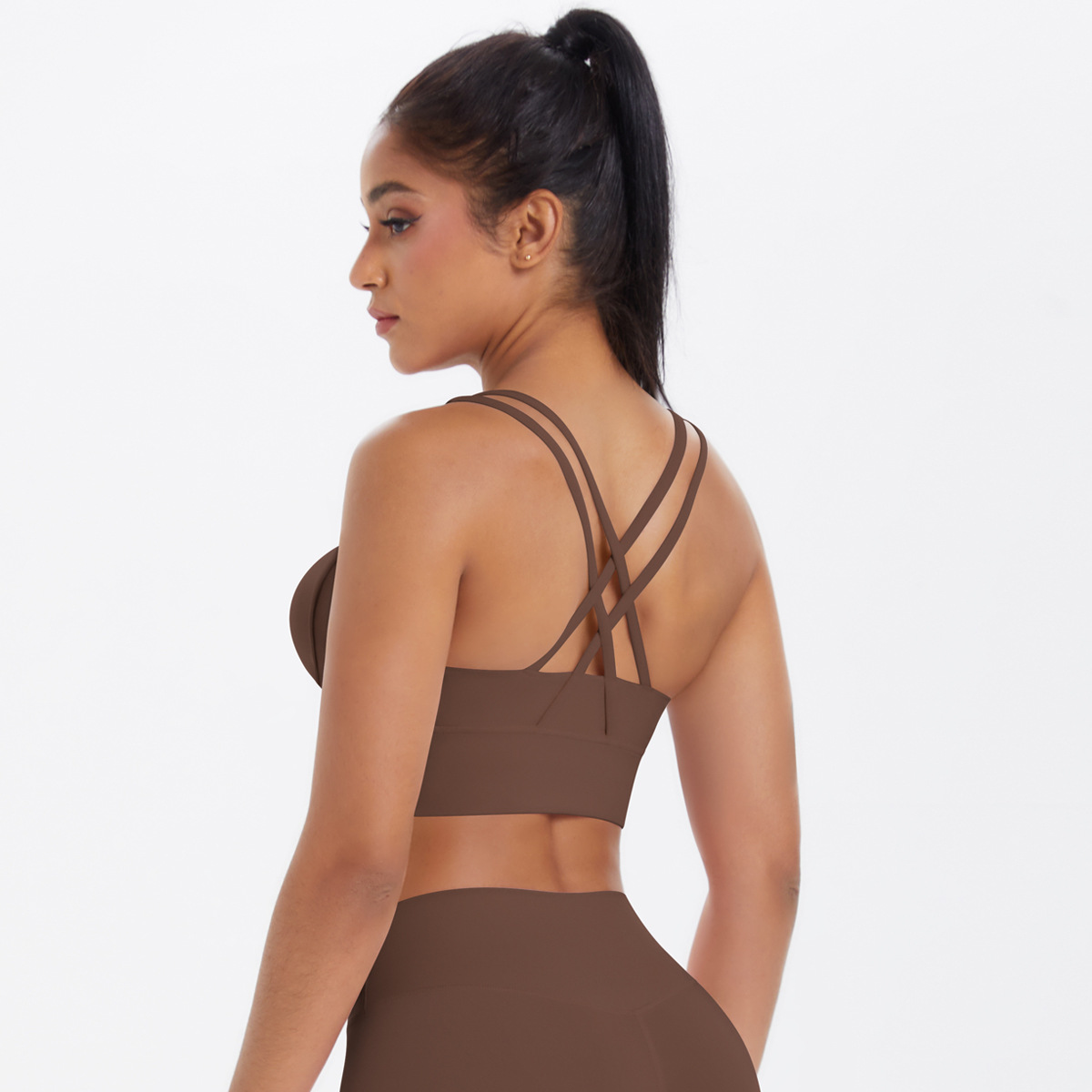 Naked-feeling Quick-dry Cross-strapped Yoga Vest 7113