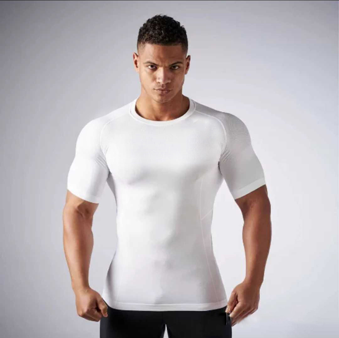 Men's Stretch Round Neck Quick-Dry Short Sleeve Tee DT33
