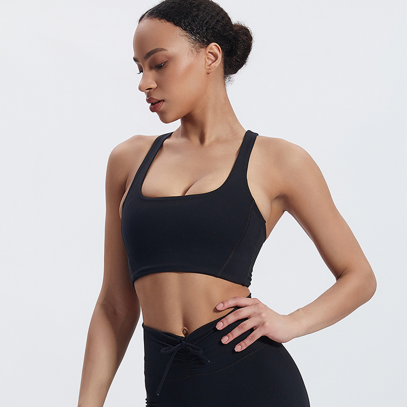 Square - neck I - shaped - back Yoga Fitness Bra SKL-LQ5007