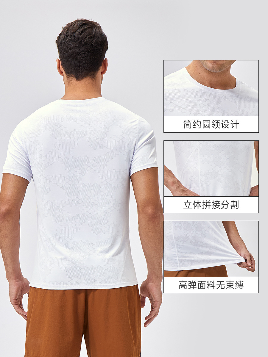Slim Quick Drying Round Neck T-Shirts for Men 41229