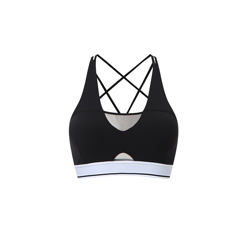  A Strapless Woman's Deep V-Neck Contrasting Color Beautiful Back Sporty Base Strappy Underwear Bra SKL-FNK25121