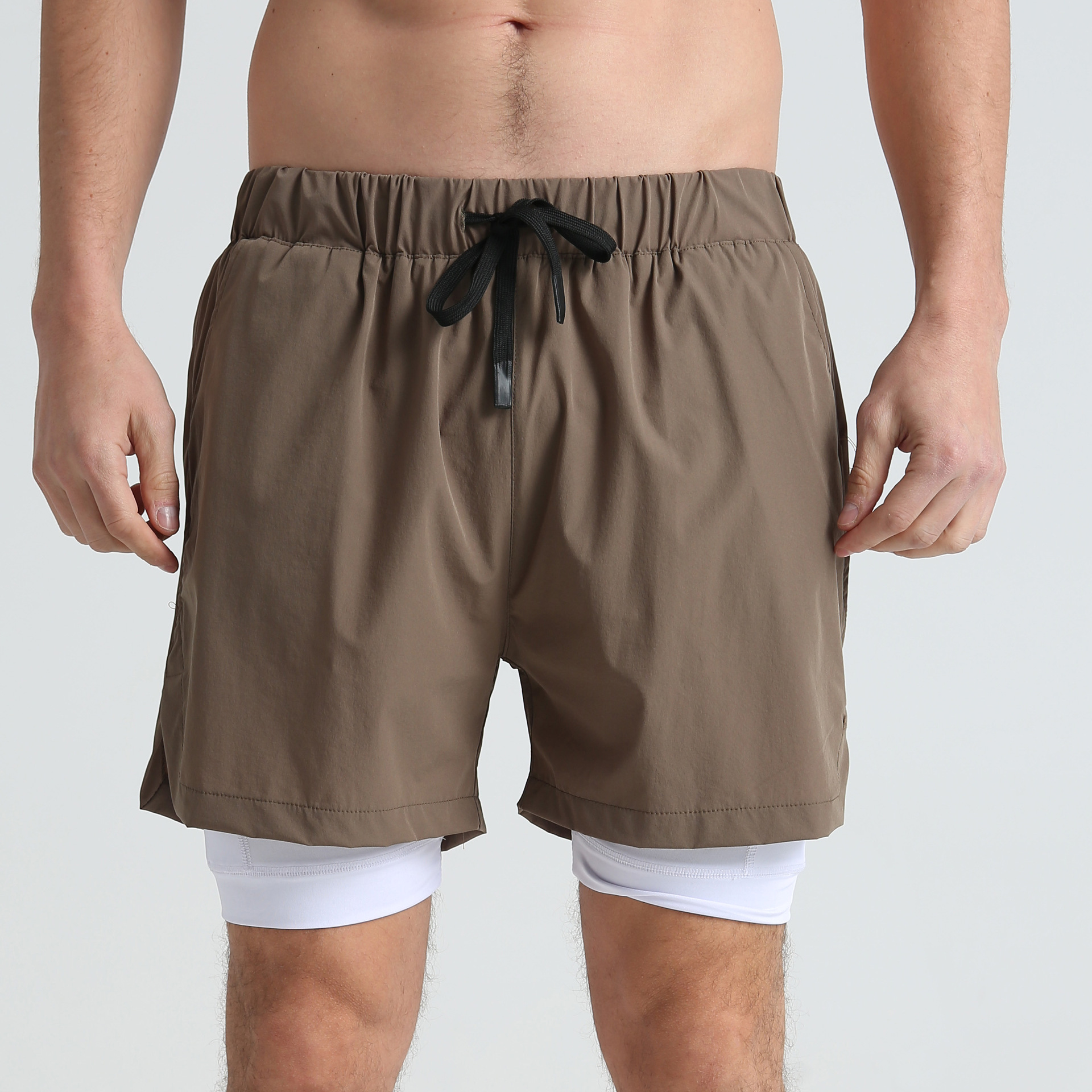  Men's Stretch Quick-Dry Lined Shorts SCDK1