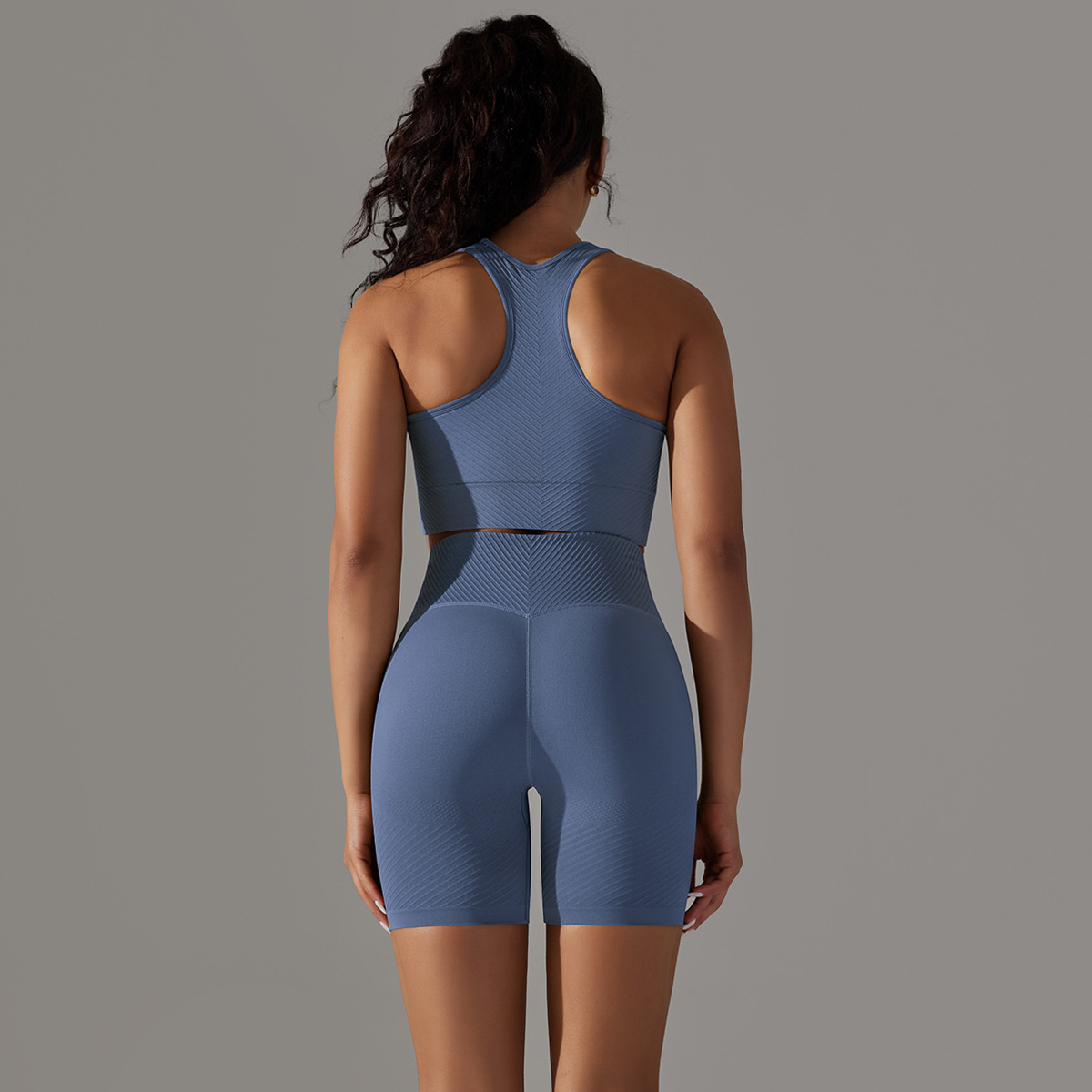  Women's Yoga Wear Backless Sports Bra Set 6623