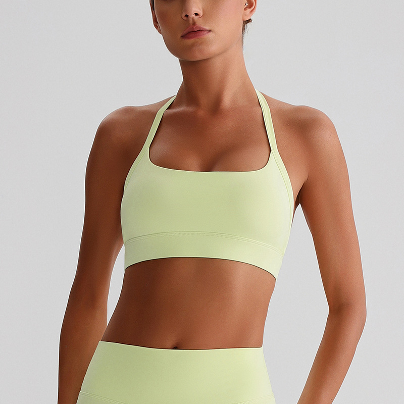 Beautiful Back Halter-neck Strapless Sports Underwear Training Fitness  Bra With Pads SKL-LQ8020