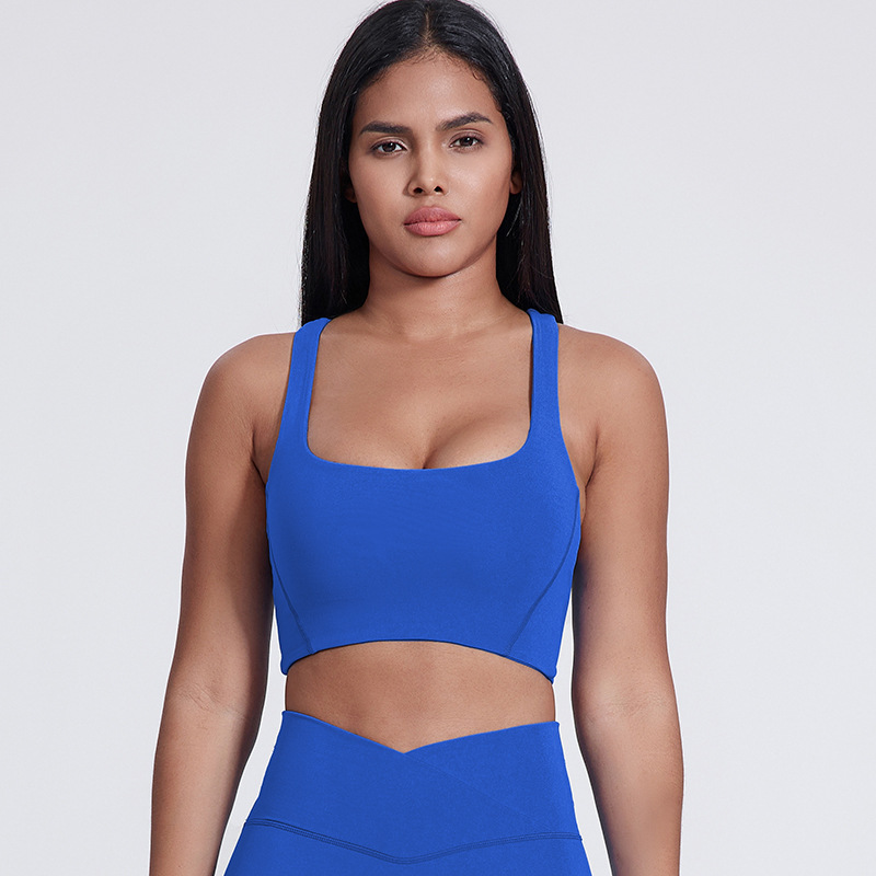 Square - neck I - shaped - back Yoga Fitness Bra SKL-LQ5007