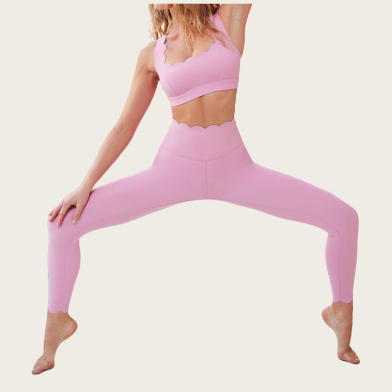 Tight and Lift Hips Yoga Lace Trousers Cycling And Jogging Fitness Pants SKL-FNK202414