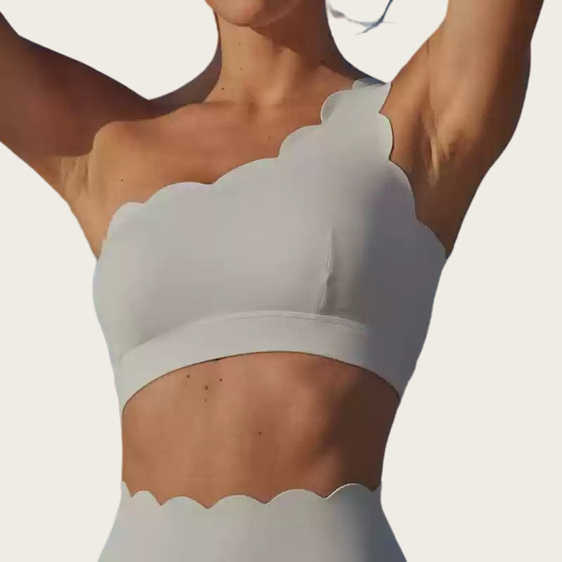  Single - Shoulder Strap Detachable Cup Sports Underwear Bra for Women SKL-FNK202414