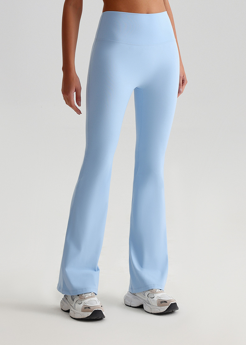 Wide-leg Flared Leggings Tight Nude Hip-lifting Yoga Pants SKL-LQ2189