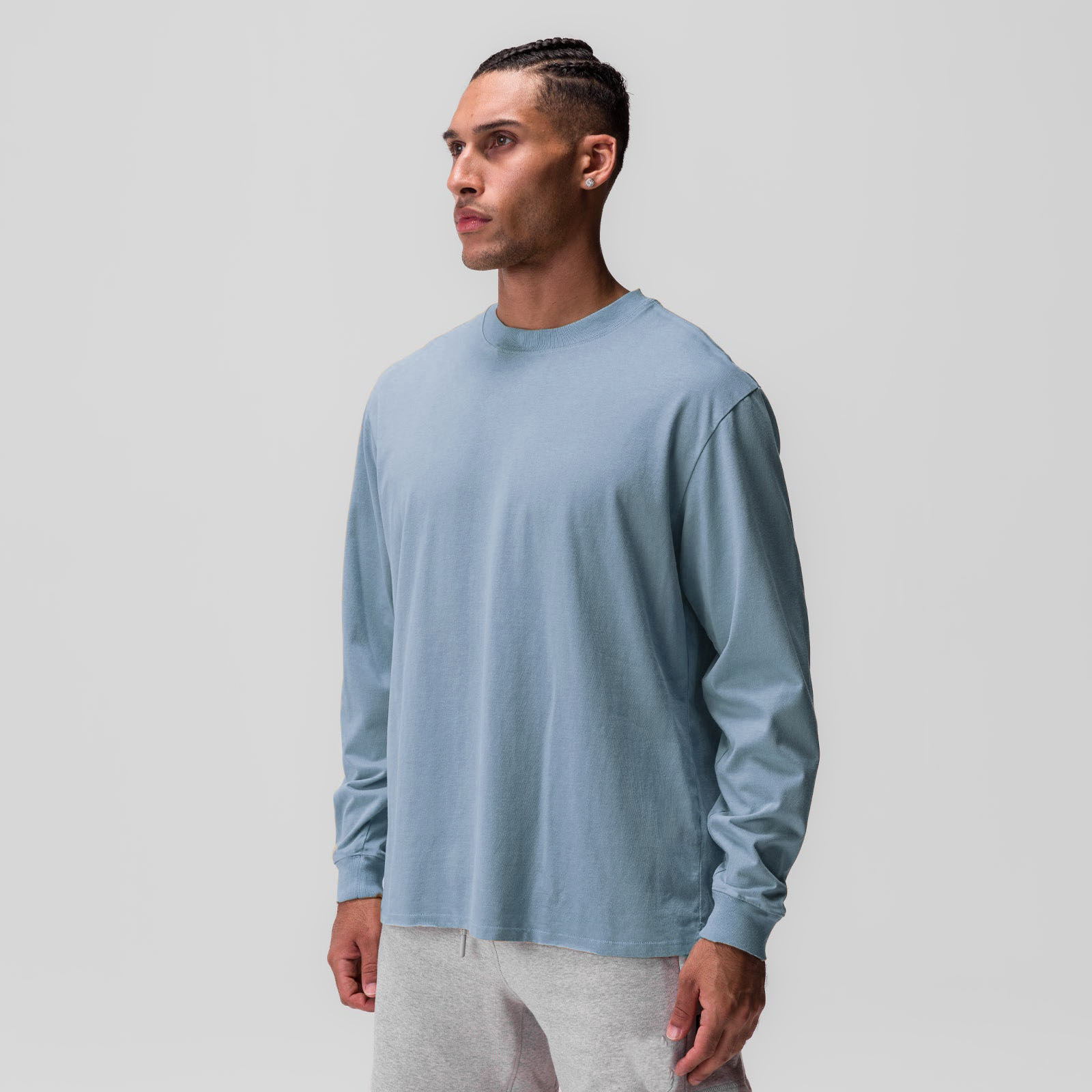 Men's Loose Fit Round Neck Long Sleeve Top CX817