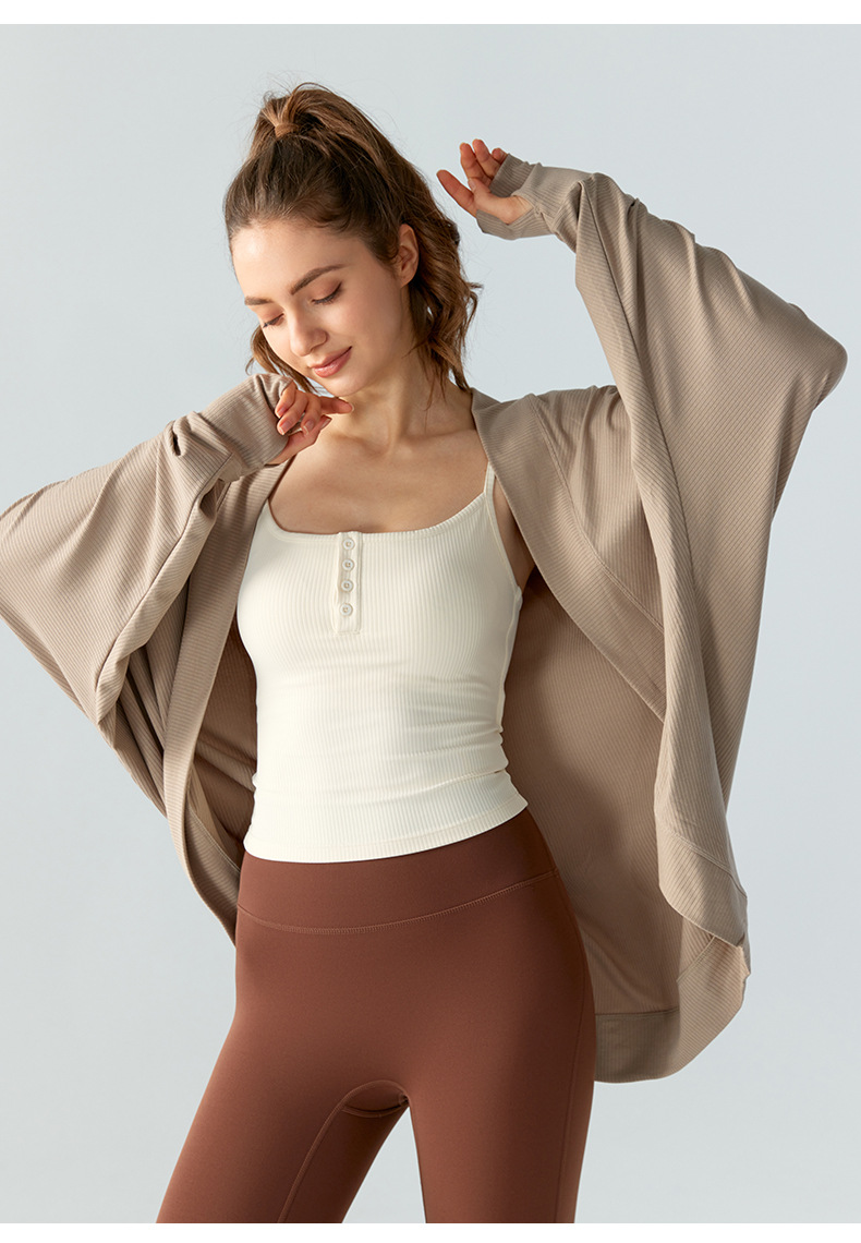 Loose Casual Yoga Long-Sleeve Cover-Up DSL799