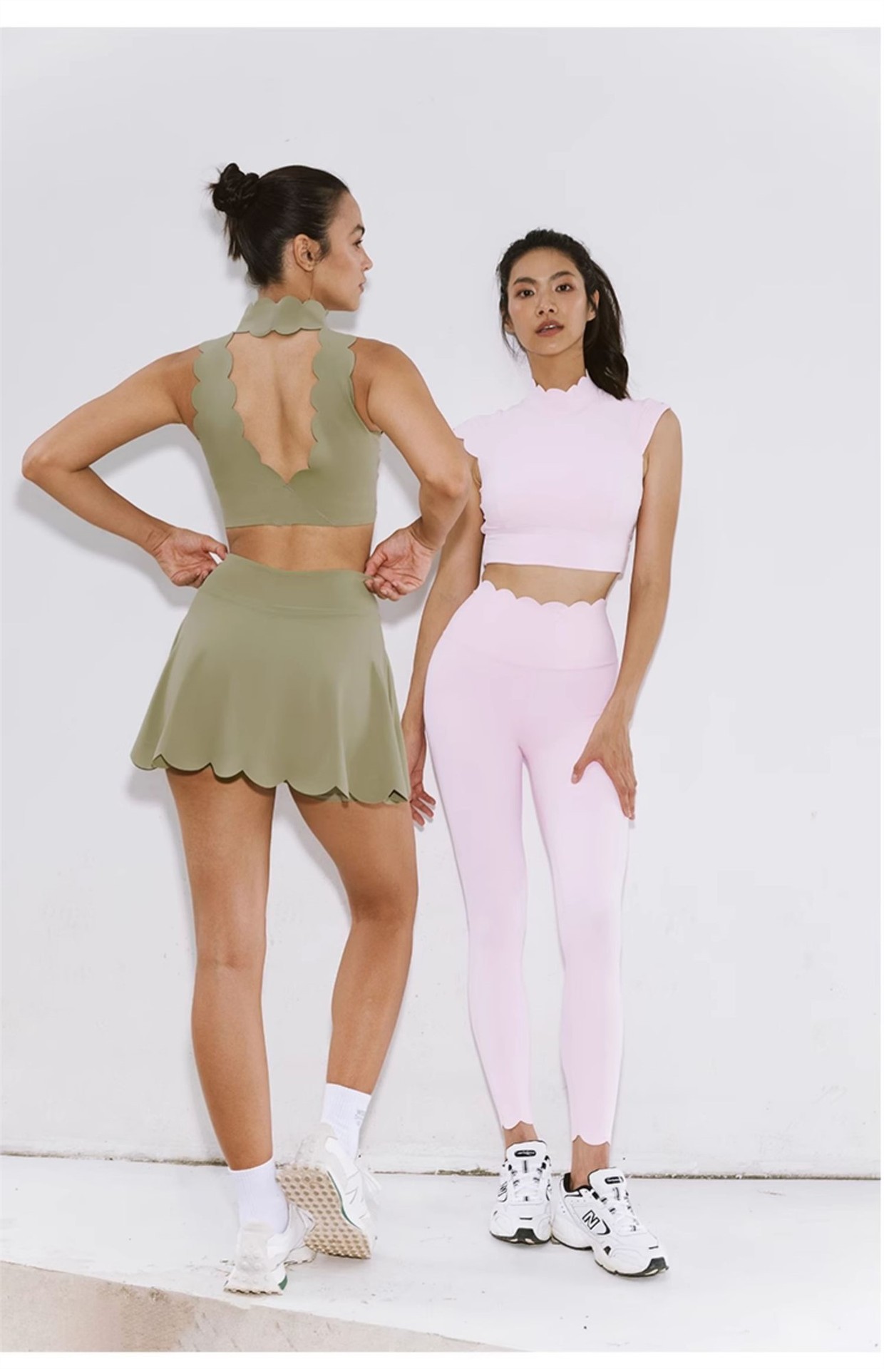 Lace Thick Straps Racerback Halterneck Sleeveless Yoga Sports Bra SKL-FNK8814