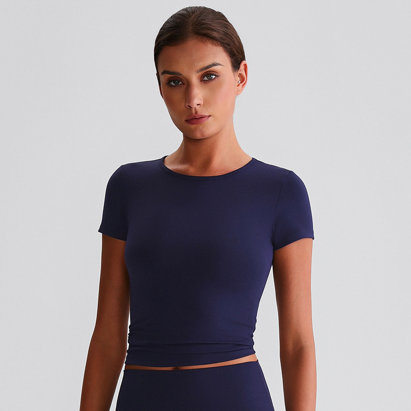 Short-sleeved Round-neck Sports T-shirt Running Fitness Top SKL-LQ8015