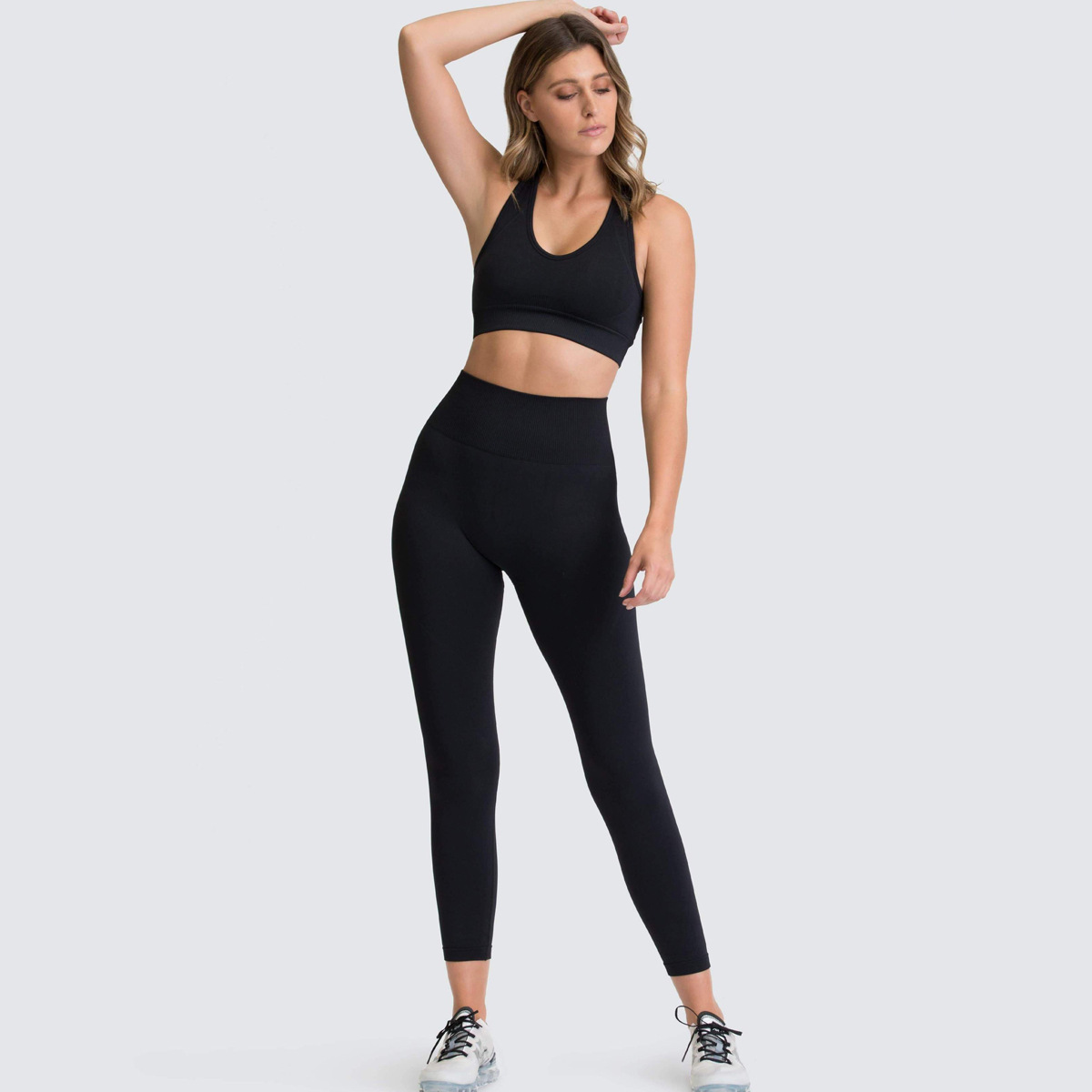  Fitness Backless Sports Bra Set 6095