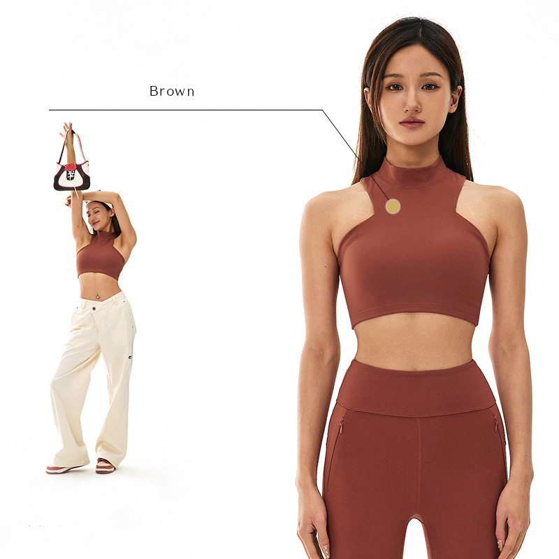  Beauty Fitness Yoga Wear for Women Zipper Bra SKL-FNK6601