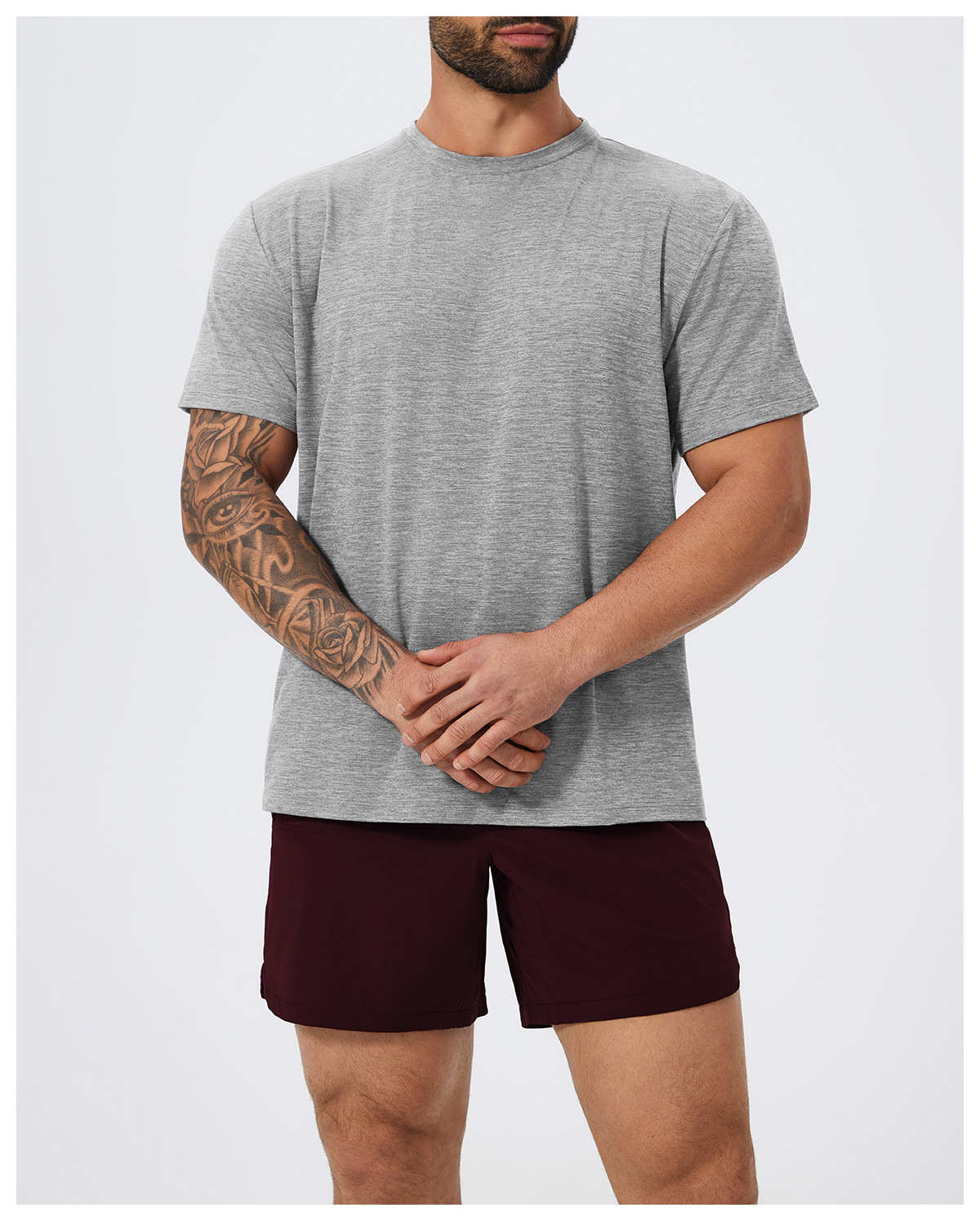Round Neck Men's Short-sleeve Shirts 1105