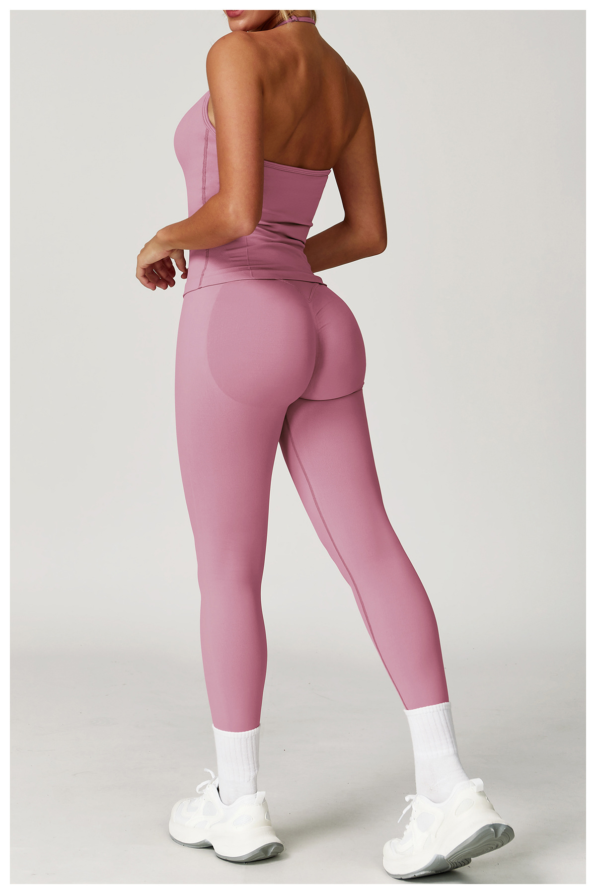 Seamless Halter Neck Tight Yoga Set 5065