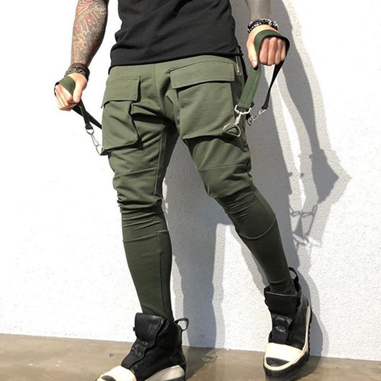 Men's Multi-Pocket Cuffed Work Pants s081