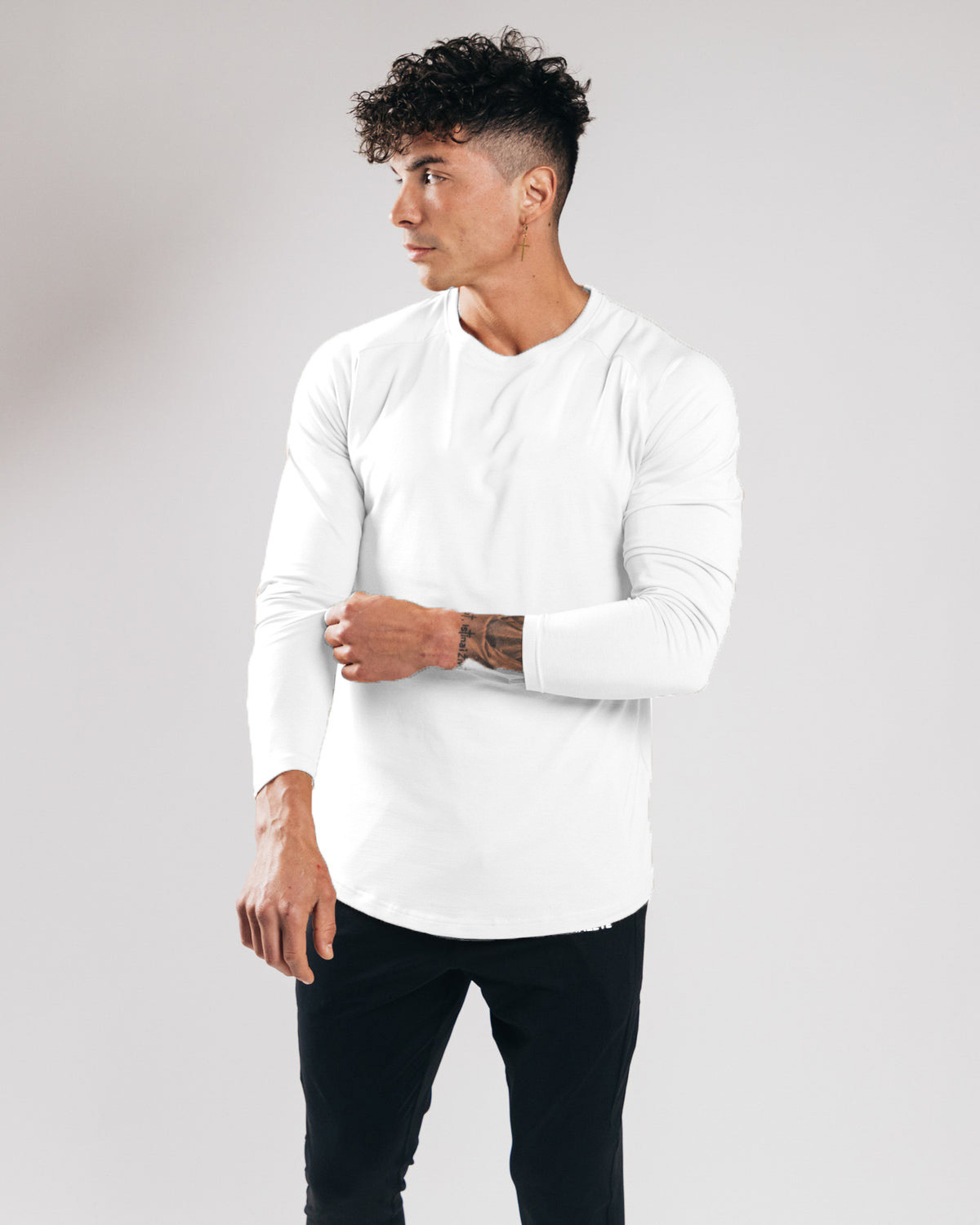 Men's Stretchy Cotton Long Sleeve T-Shirt CX905