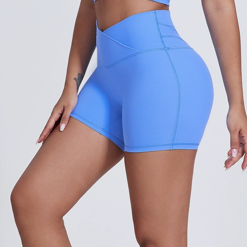 Elastic High-waisted Running Fitness Shorts SKL-LQ5023