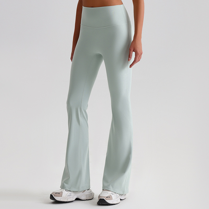 Wide-leg Flared Leggings Tight Nude Hip-lifting Yoga Pants SKL-LQ2189